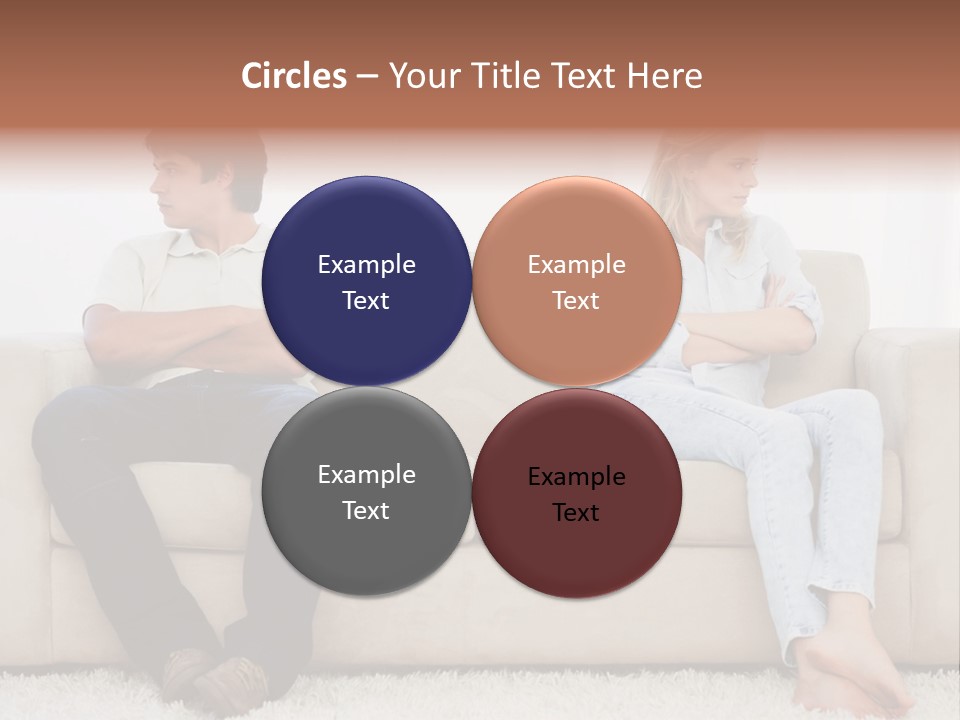 Brunette Ends Arms Folded PowerPoint Template