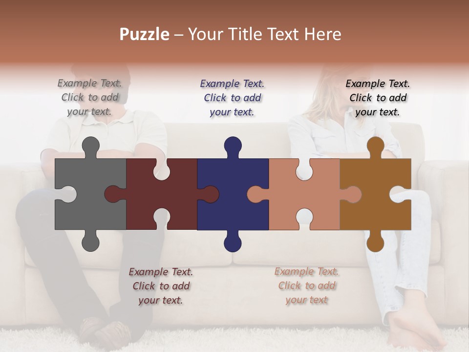 Brunette Ends Arms Folded PowerPoint Template