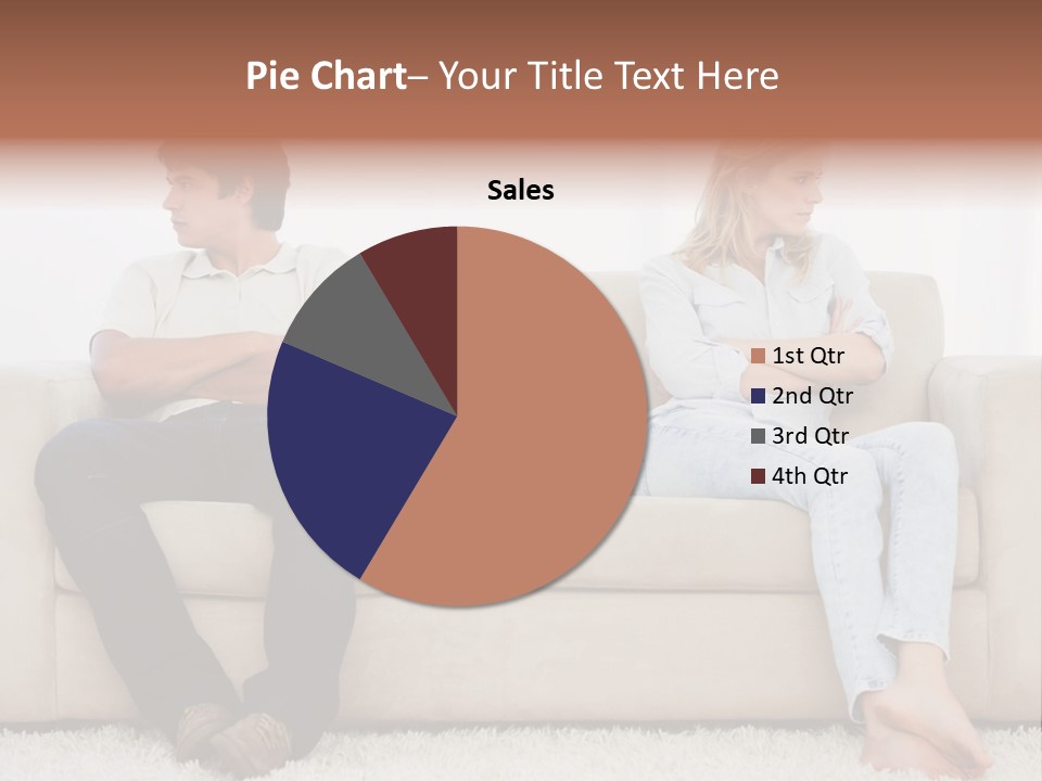 Brunette Ends Arms Folded PowerPoint Template