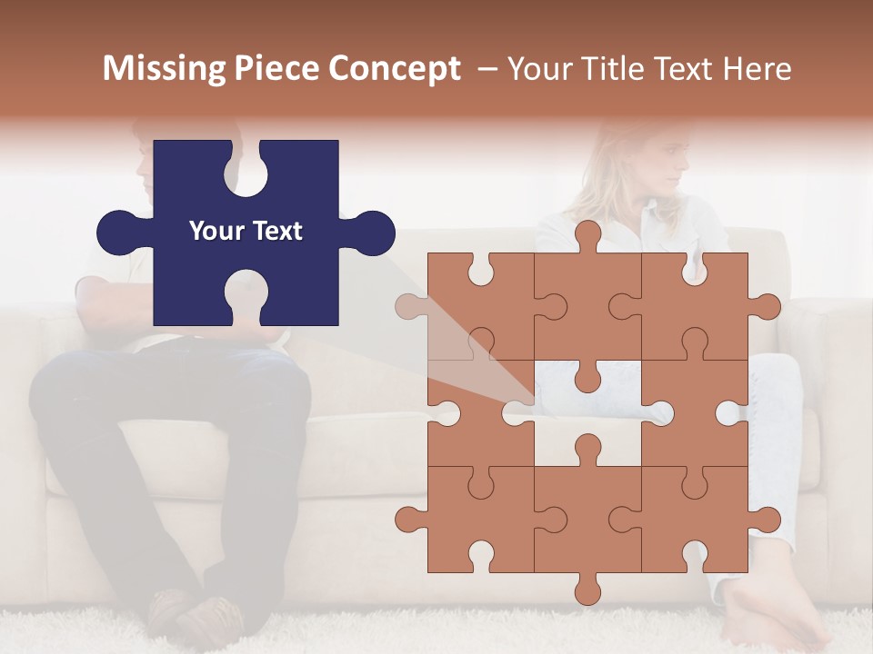 Brunette Ends Arms Folded PowerPoint Template