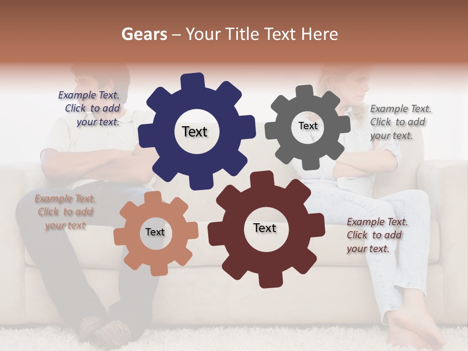 Brunette Ends Arms Folded PowerPoint Template