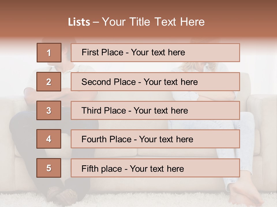 Brunette Ends Arms Folded PowerPoint Template