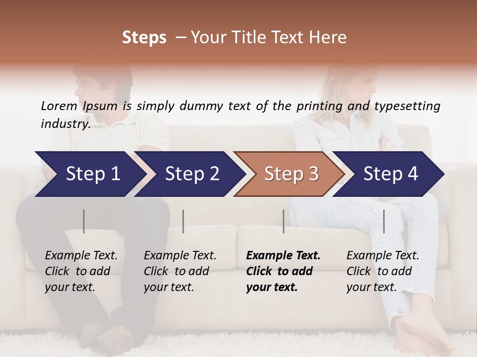 Brunette Ends Arms Folded PowerPoint Template