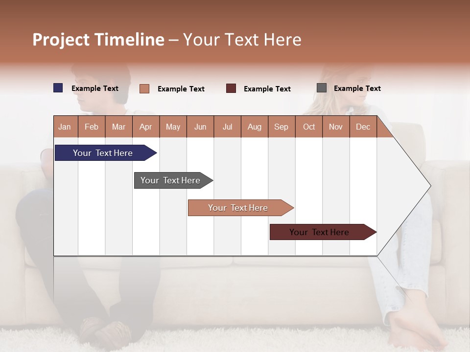 Brunette Ends Arms Folded PowerPoint Template