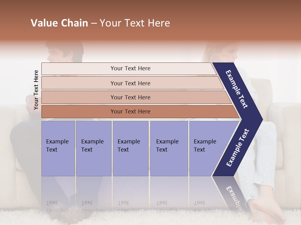 Brunette Ends Arms Folded PowerPoint Template