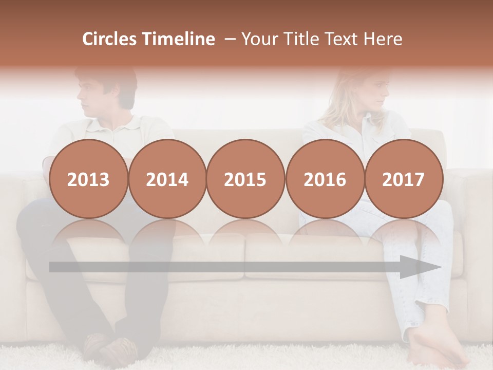 Brunette Ends Arms Folded PowerPoint Template