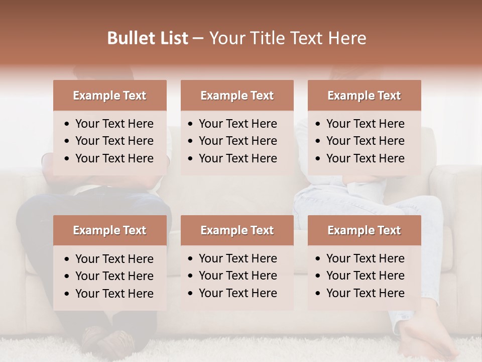 Brunette Ends Arms Folded PowerPoint Template