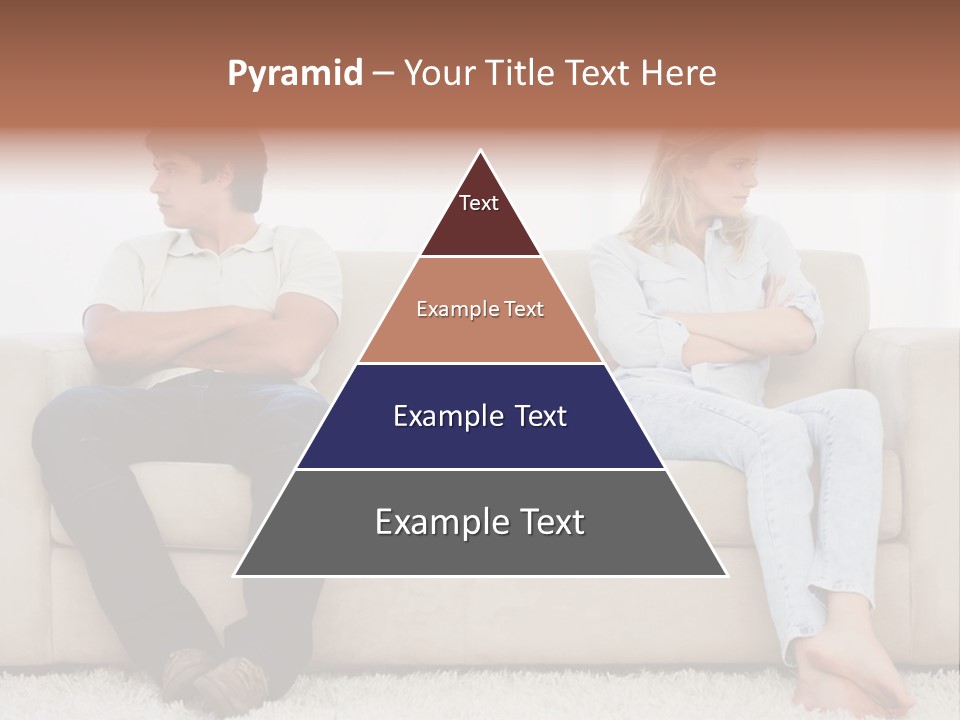 Brunette Ends Arms Folded PowerPoint Template