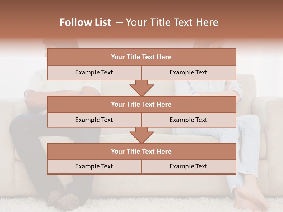 Brunette Ends Arms Folded PowerPoint Template