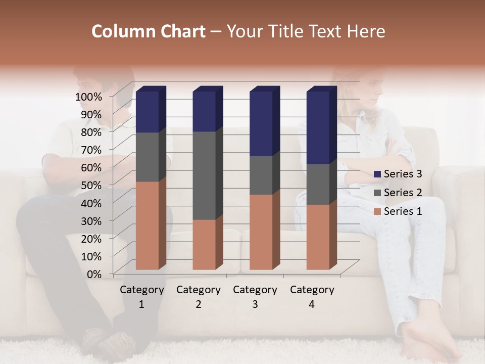 Brunette Ends Arms Folded PowerPoint Template