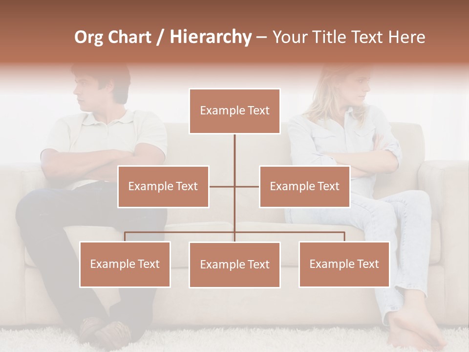 Brunette Ends Arms Folded PowerPoint Template