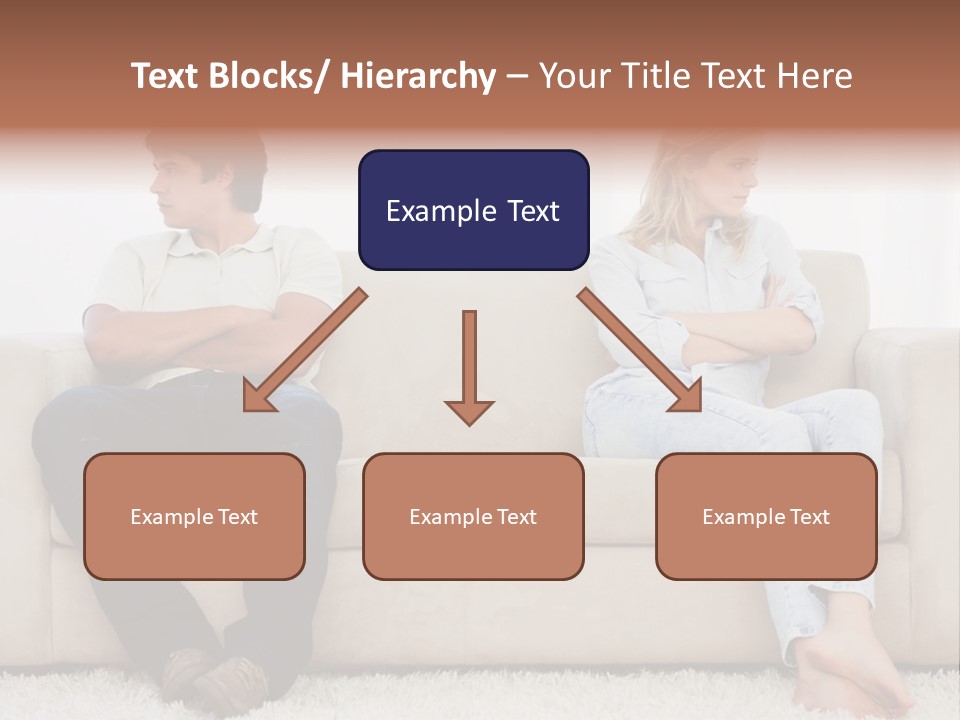 Brunette Ends Arms Folded PowerPoint Template