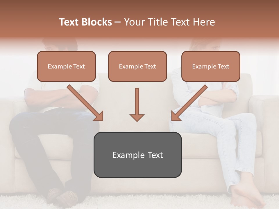 Brunette Ends Arms Folded PowerPoint Template