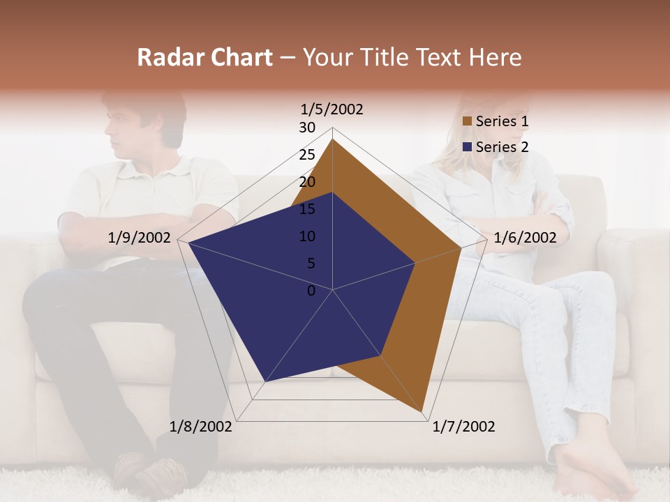 Brunette Ends Arms Folded PowerPoint Template