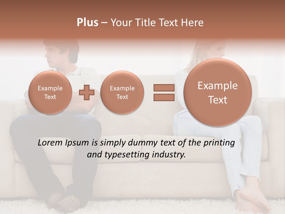 Brunette Ends Arms Folded PowerPoint Template