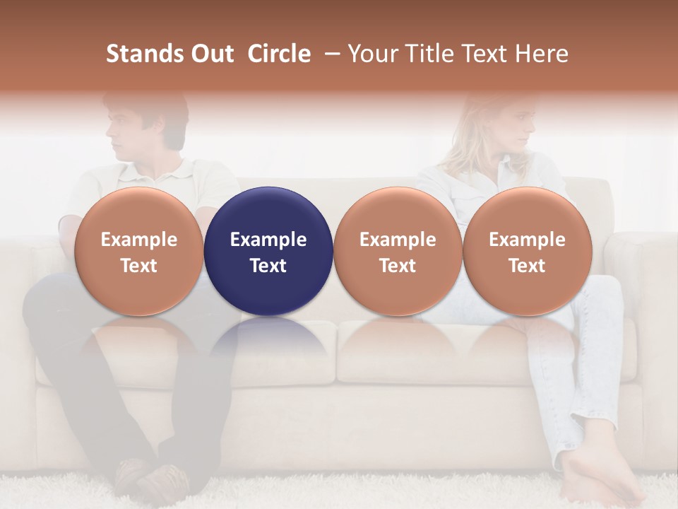 Brunette Ends Arms Folded PowerPoint Template