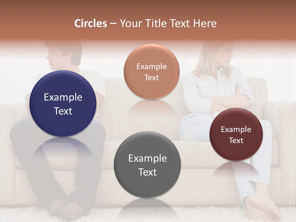 Brunette Ends Arms Folded PowerPoint Template