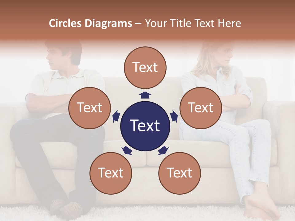 Brunette Ends Arms Folded PowerPoint Template