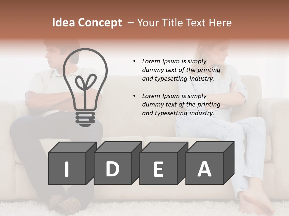 Brunette Ends Arms Folded PowerPoint Template