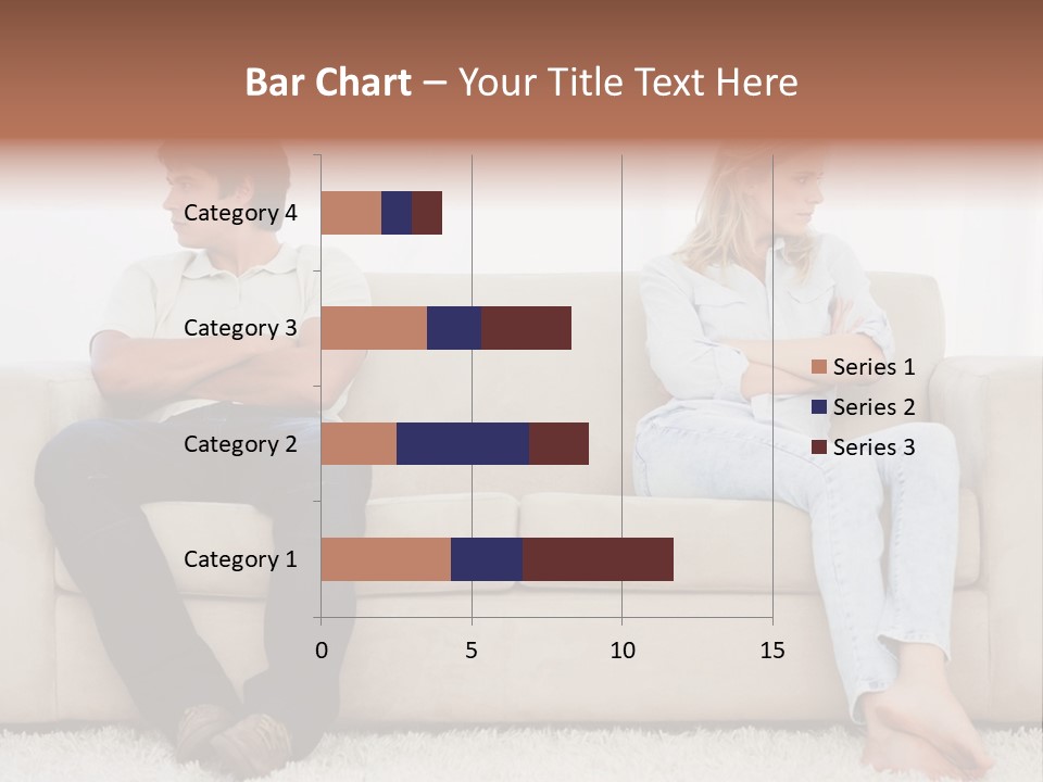 Brunette Ends Arms Folded PowerPoint Template