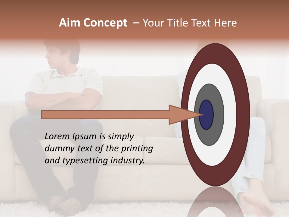 Brunette Ends Arms Folded PowerPoint Template