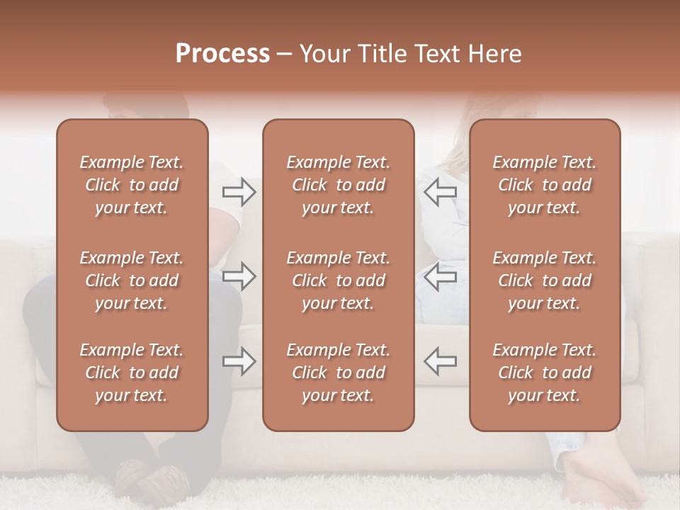 Brunette Ends Arms Folded PowerPoint Template