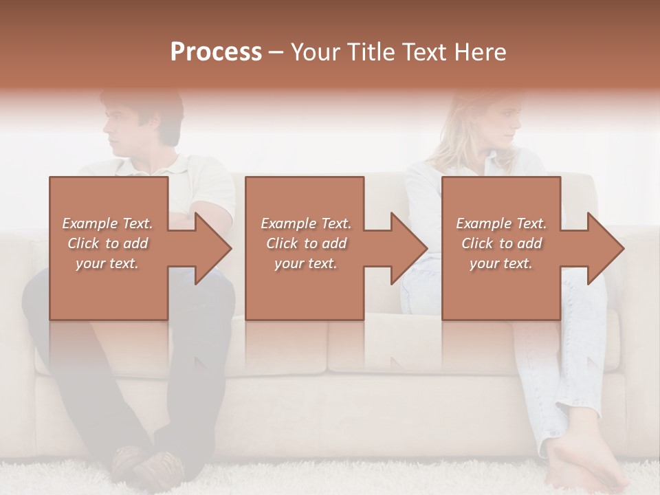 Brunette Ends Arms Folded PowerPoint Template