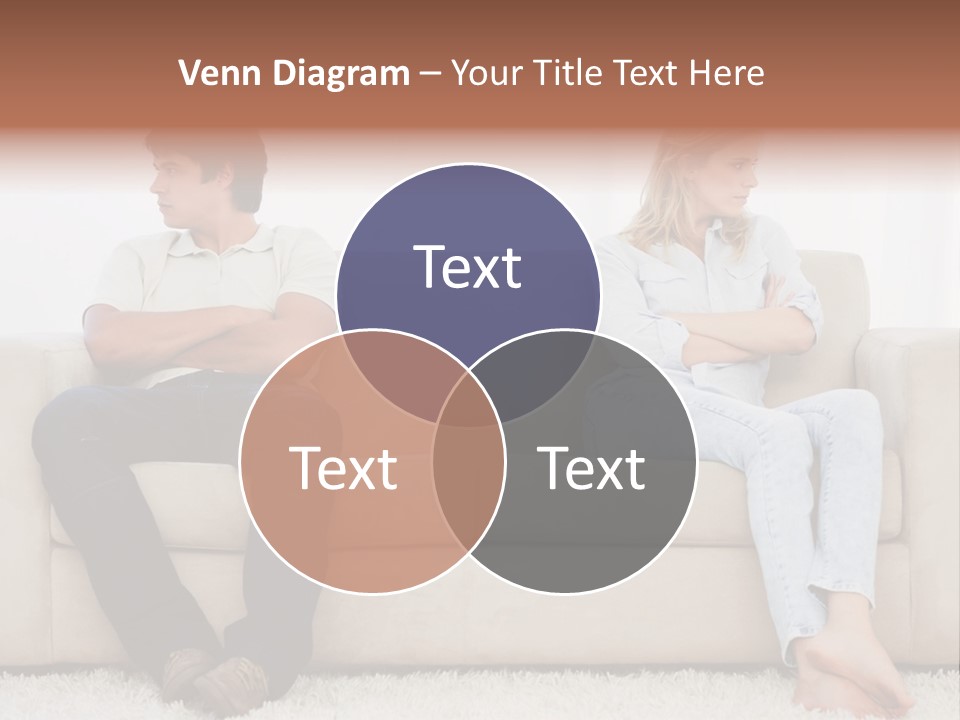 Brunette Ends Arms Folded PowerPoint Template