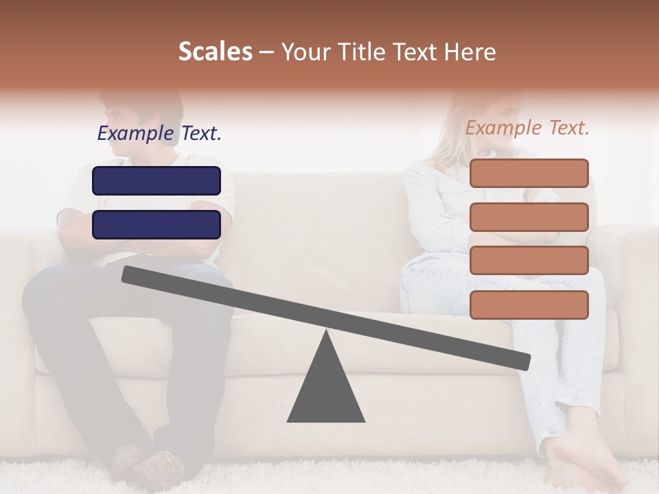 Brunette Ends Arms Folded PowerPoint Template