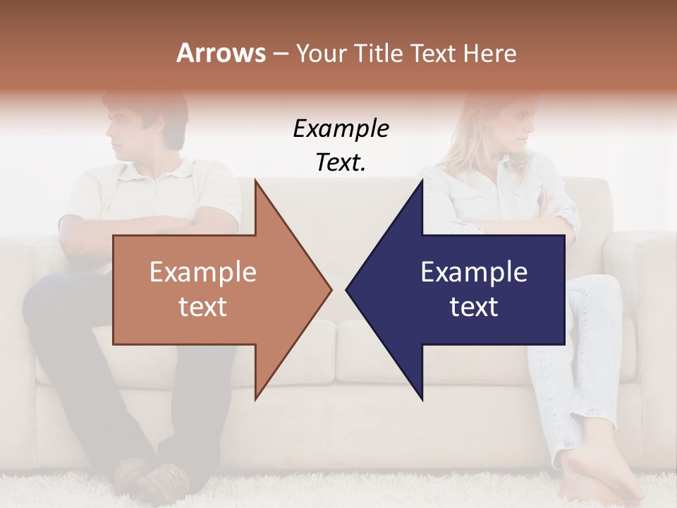 Brunette Ends Arms Folded PowerPoint Template