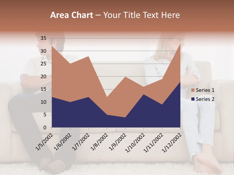 Brunette Ends Arms Folded PowerPoint Template