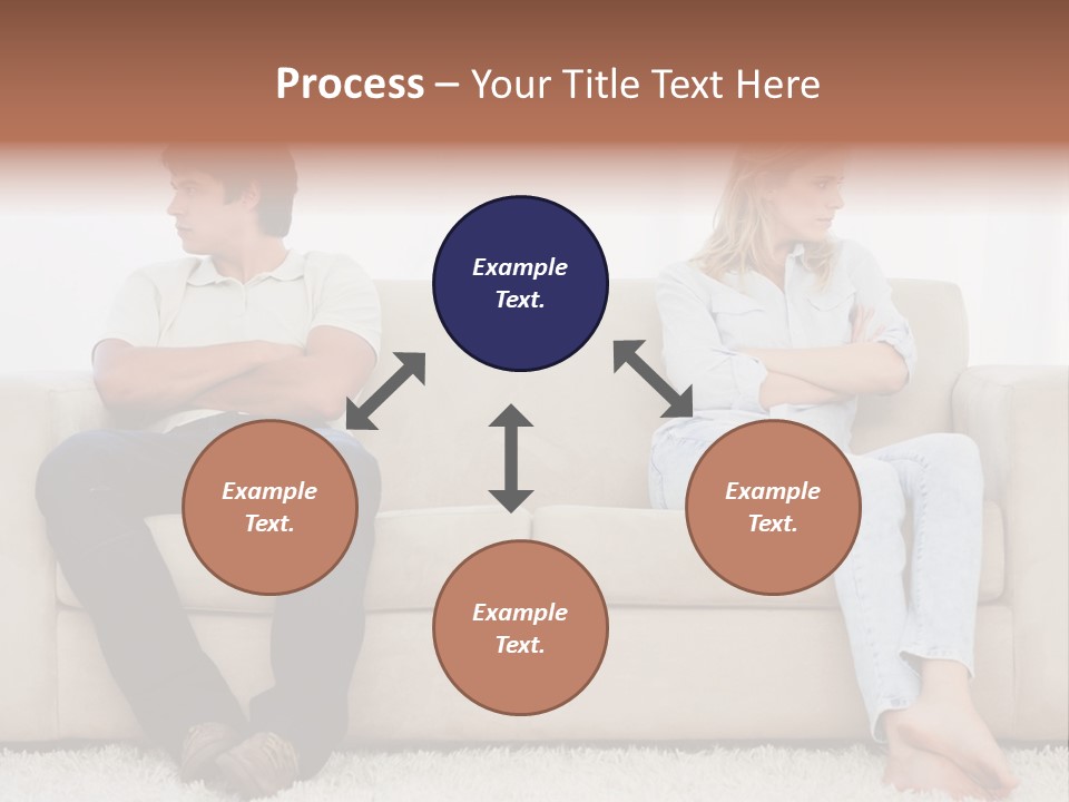 Brunette Ends Arms Folded PowerPoint Template