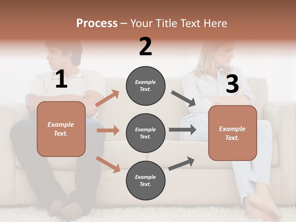 Brunette Ends Arms Folded PowerPoint Template