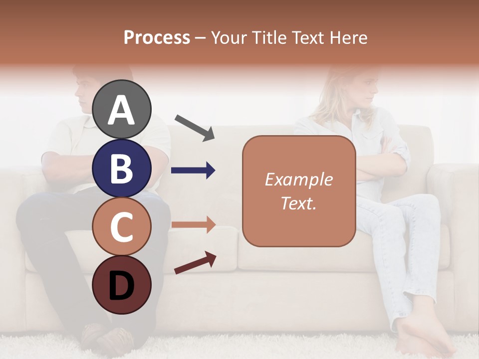 Brunette Ends Arms Folded PowerPoint Template