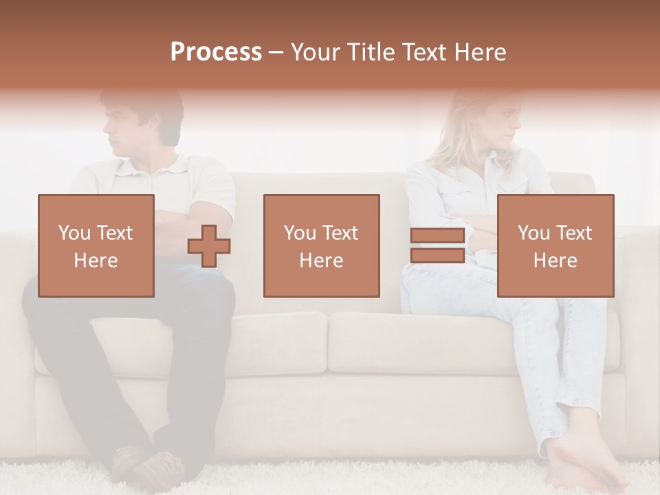 Brunette Ends Arms Folded PowerPoint Template