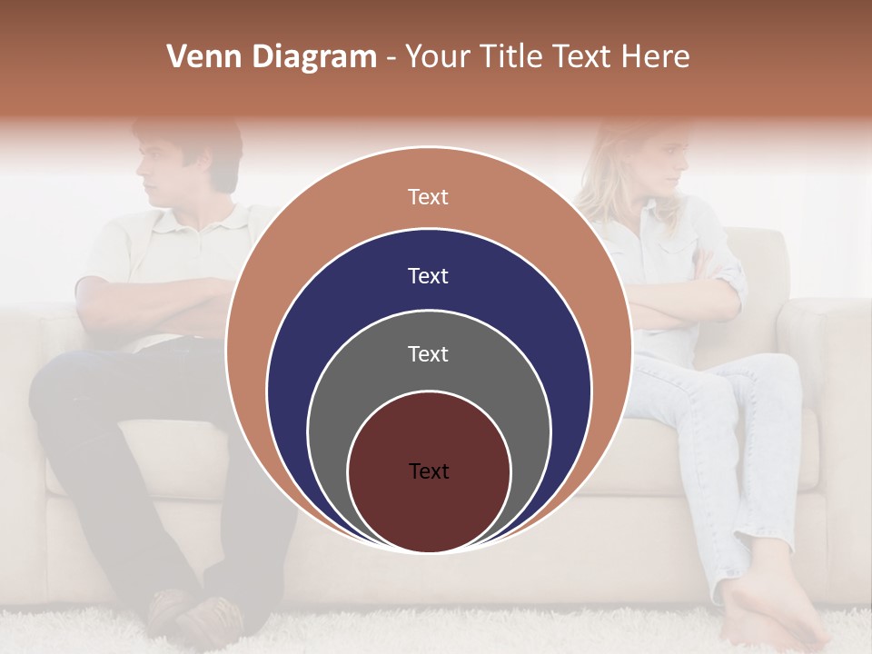 Brunette Ends Arms Folded PowerPoint Template