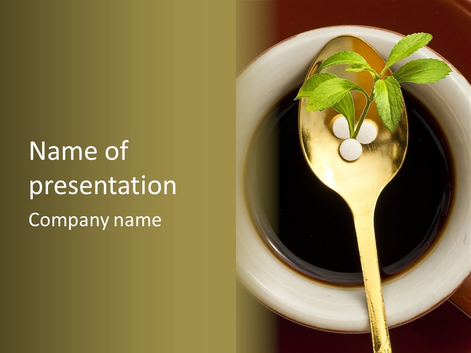 Medical Coffee Sweeter PowerPoint Template