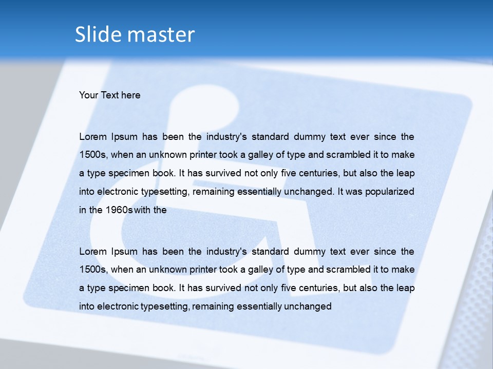 Silhouette Person Handicapped PowerPoint Template