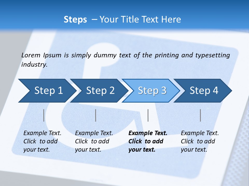 Silhouette Person Handicapped PowerPoint Template