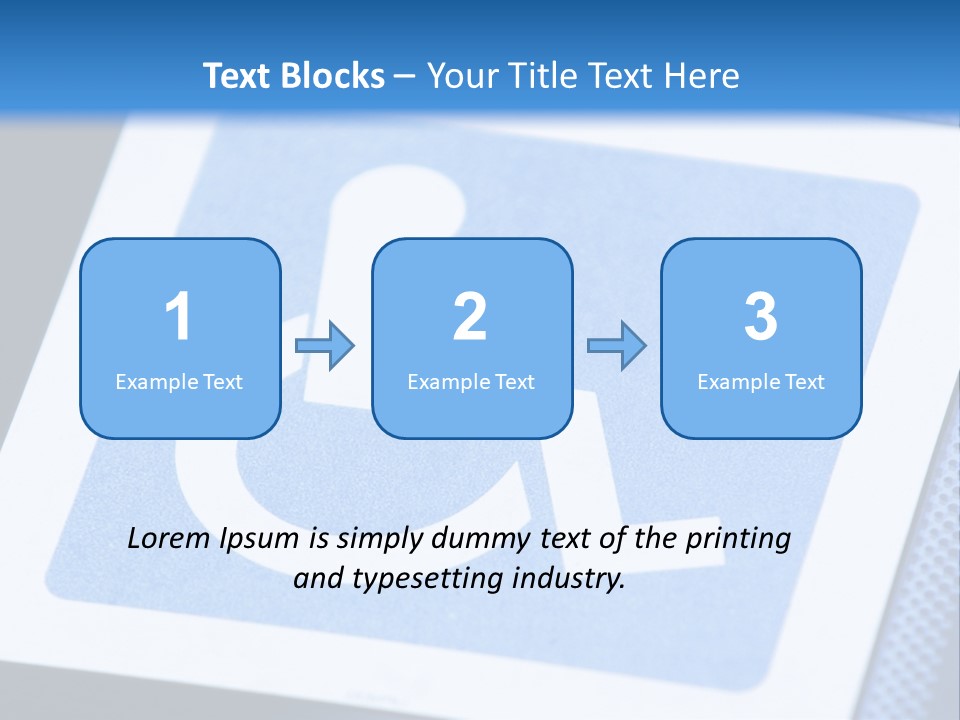 Silhouette Person Handicapped PowerPoint Template