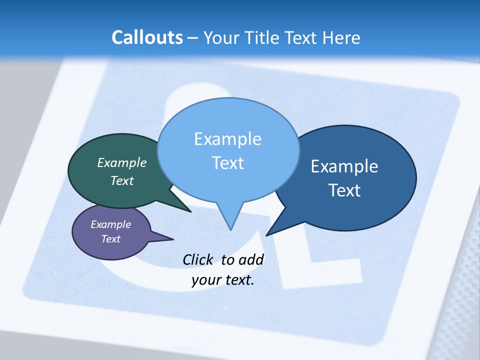 Silhouette Person Handicapped PowerPoint Template