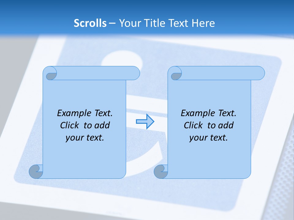 Silhouette Person Handicapped PowerPoint Template