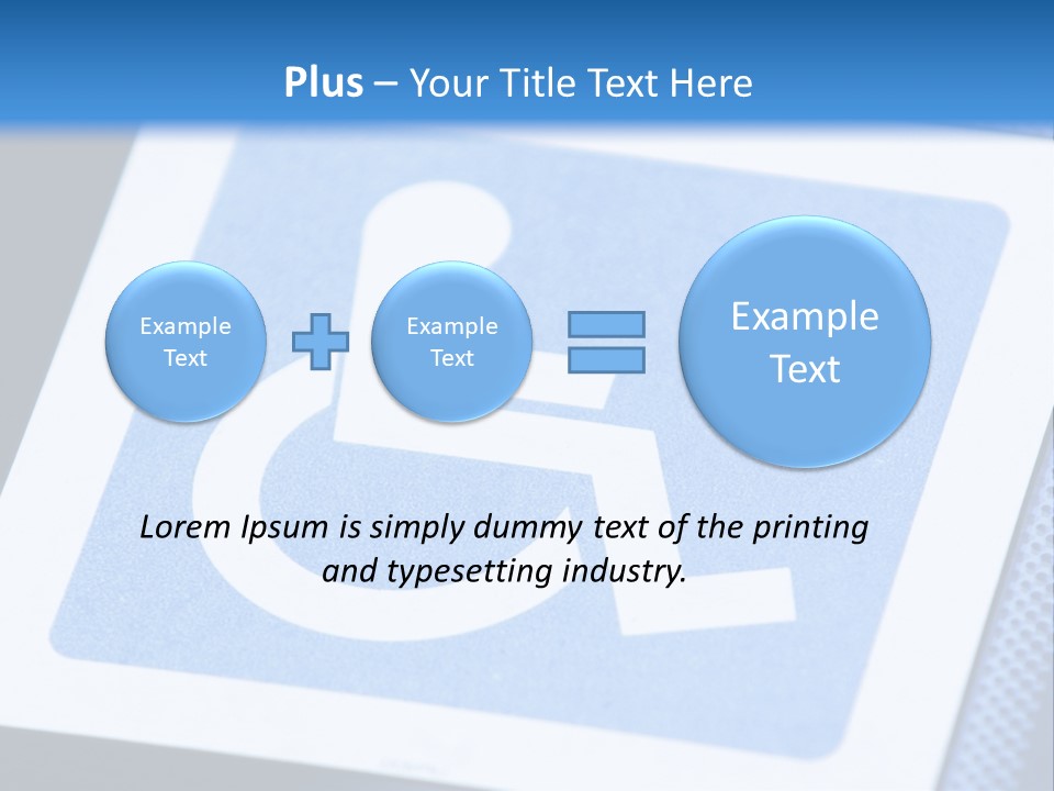Silhouette Person Handicapped PowerPoint Template