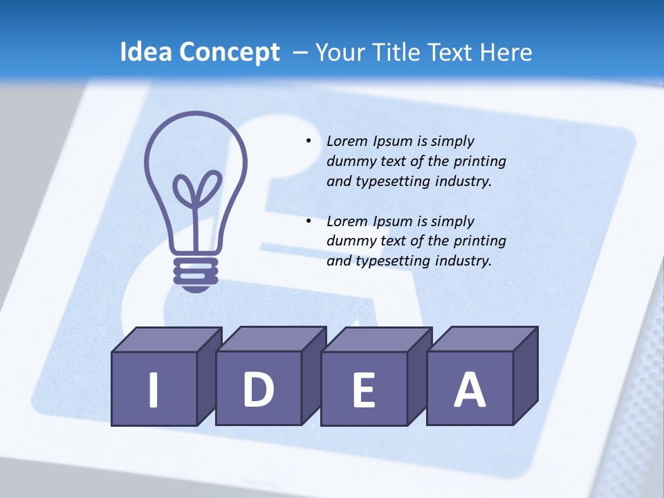 Silhouette Person Handicapped PowerPoint Template