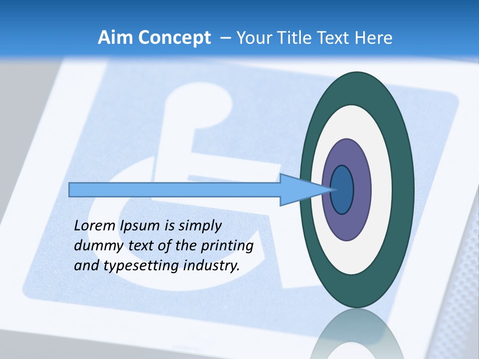Silhouette Person Handicapped PowerPoint Template