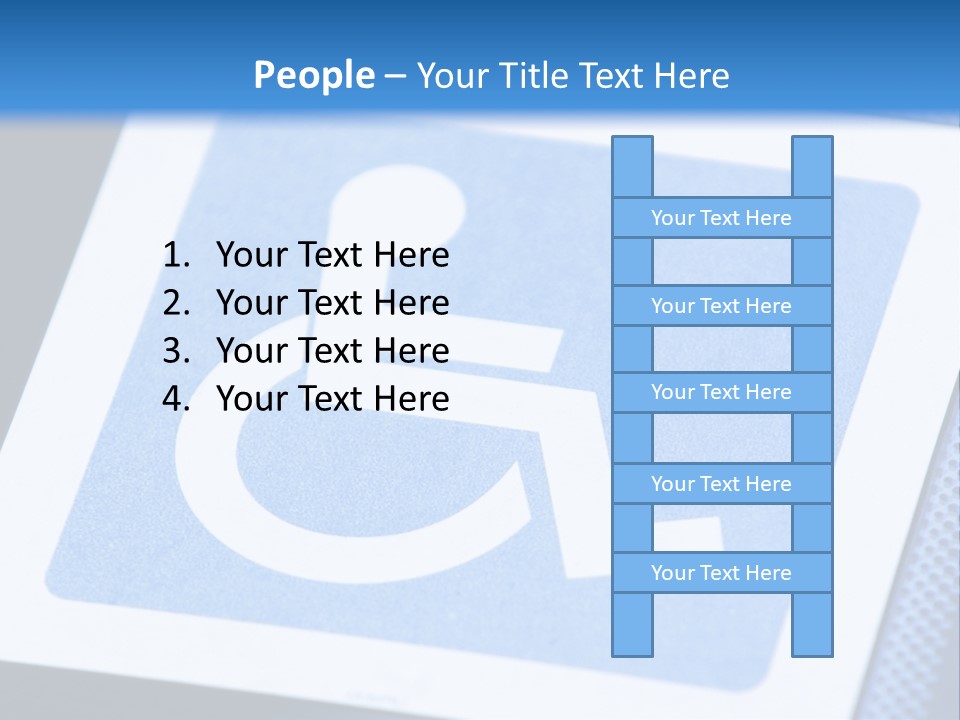 Silhouette Person Handicapped PowerPoint Template