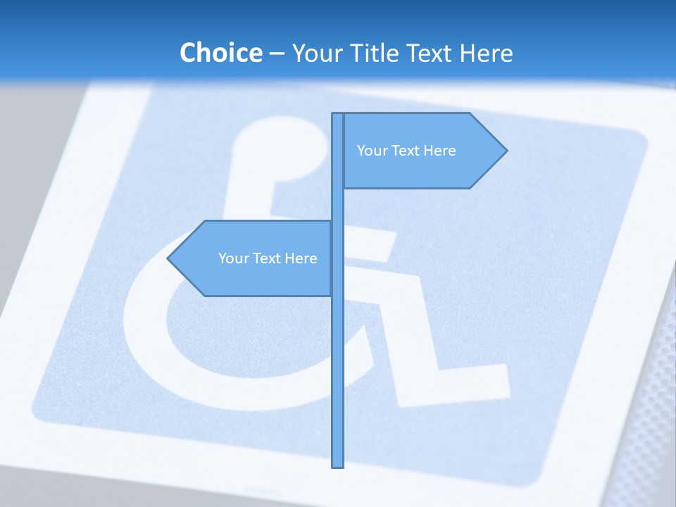 Silhouette Person Handicapped PowerPoint Template