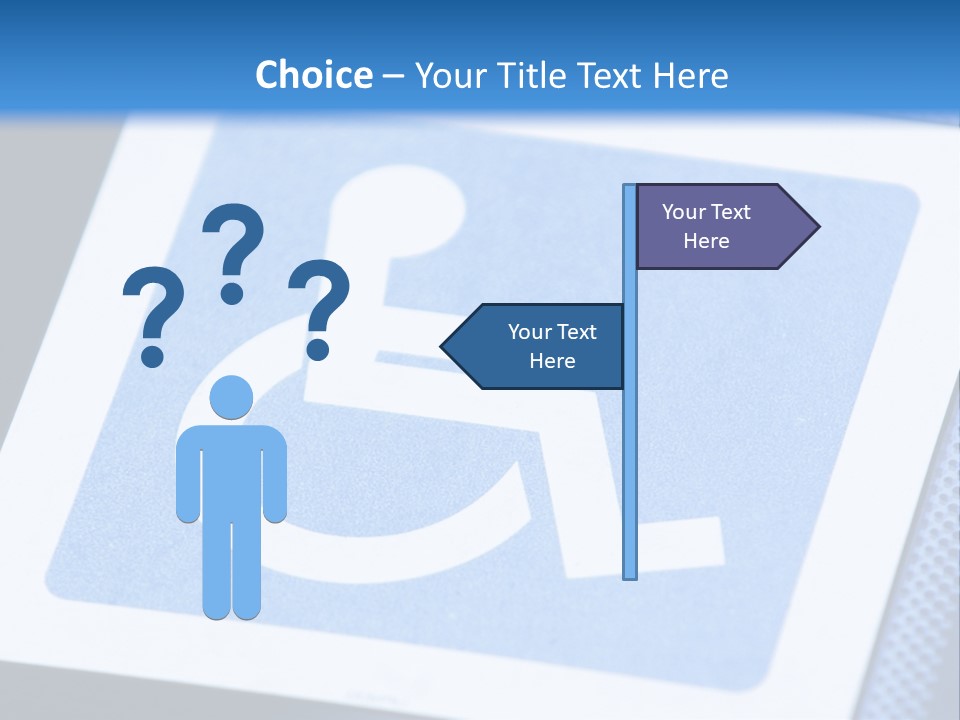 Silhouette Person Handicapped PowerPoint Template