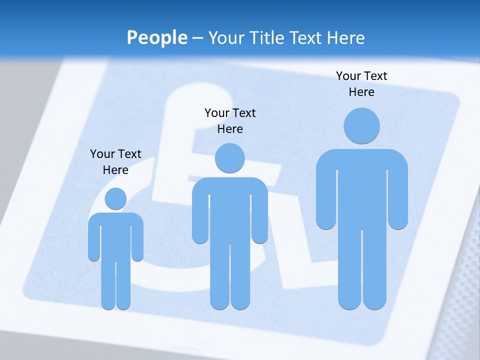 Silhouette Person Handicapped PowerPoint Template