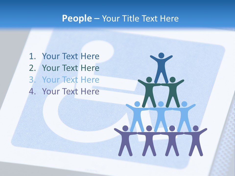 Silhouette Person Handicapped PowerPoint Template